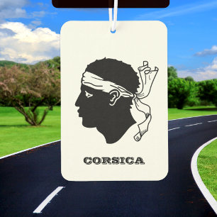 Corsica Car Air Freshener, Corsican Flag Freshener