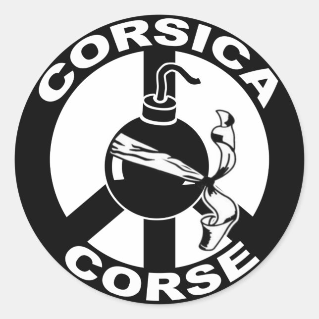 corsica classic round sticker (Front)