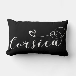 Corsica Flag Heart, Corsican, France Lumbar Pillow