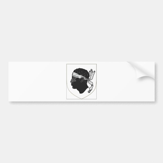 Corsica France Coat of Arms Bumper Sticker (Front)