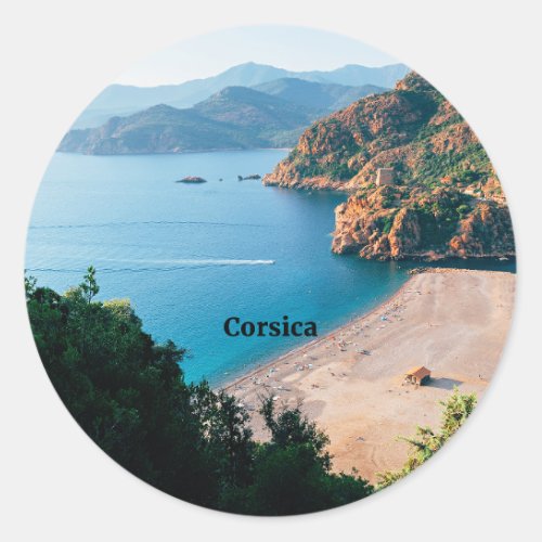 Corsica Mediterranean Island  Classic Round Sticker