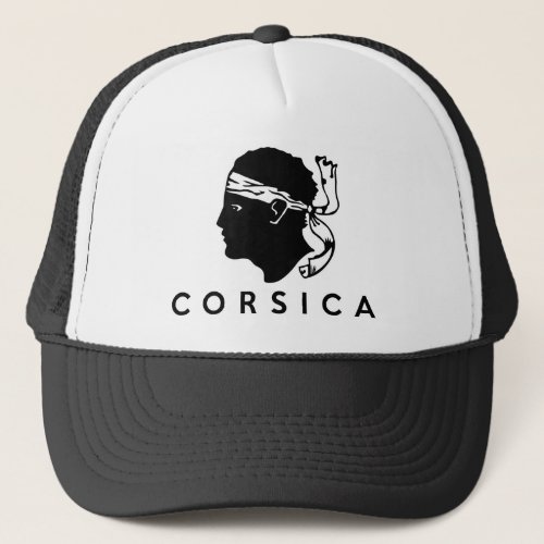 corsica region flag france country text name trucker hat