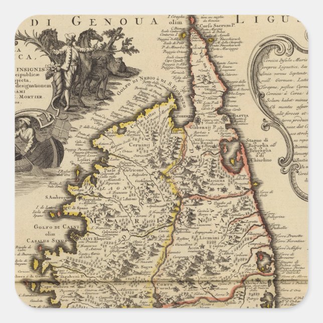 Corsica Square Sticker (Front)