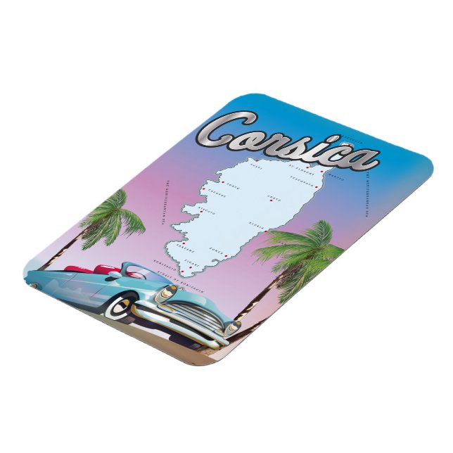 Corsica travel poster magnet (Left Side)