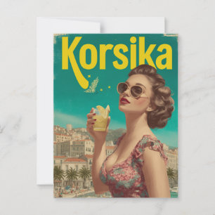 Corsica vintage postcard