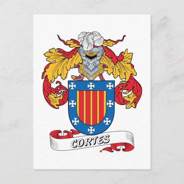 Cortes Family Crest Postcard (Front)