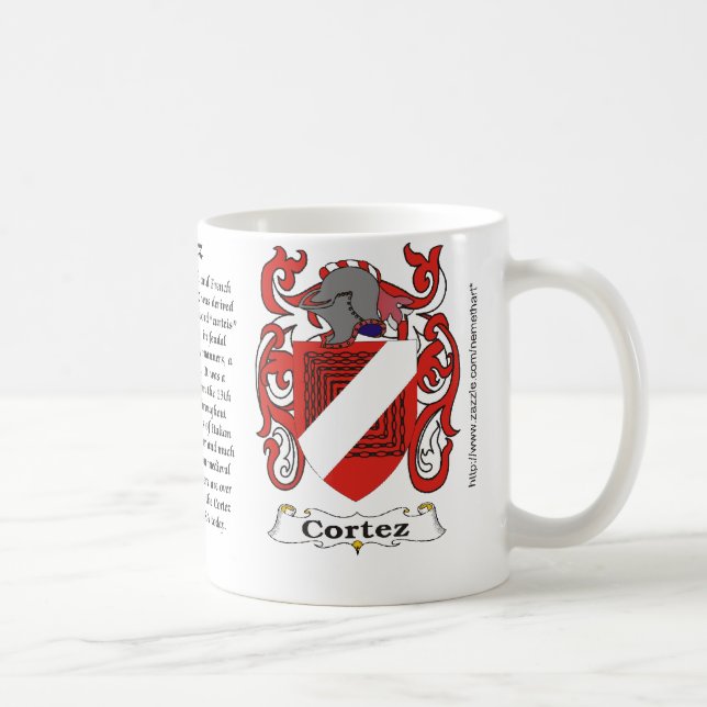Cortez Family Coat of Arms mug (Right)