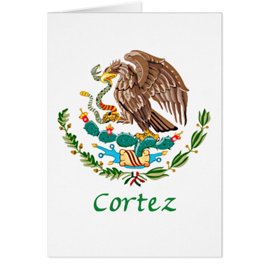 Cortez Mexican National Seal Cards (Front)