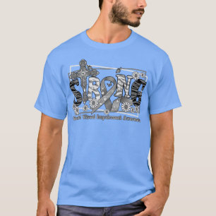Cortical Visual Impairment Awareness cross ribbon T-Shirt