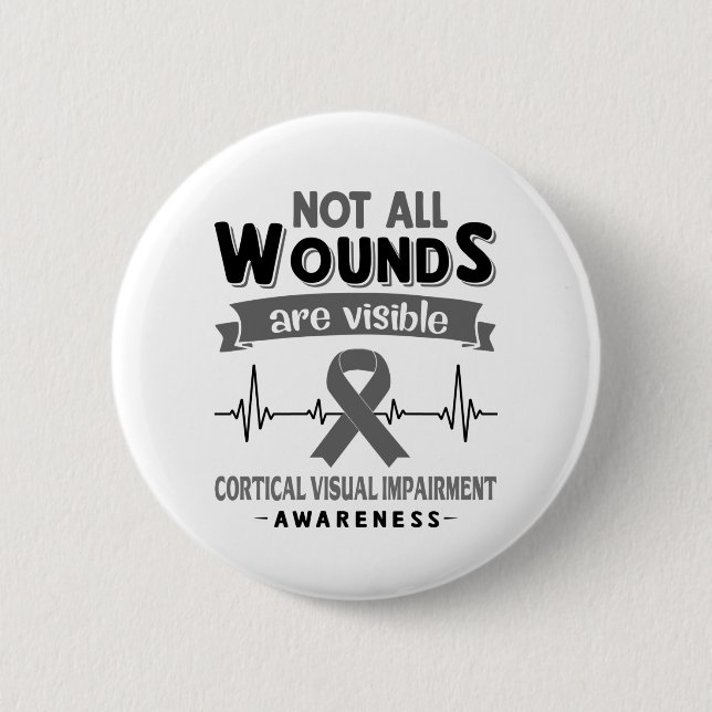 Cortical Visual Impairment Awareness Month Ribbon Button (Front)