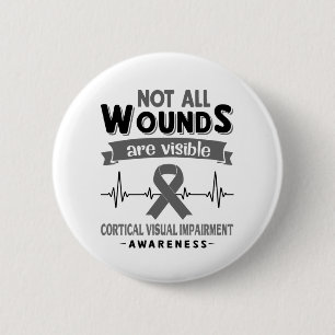 Cortical Visual Impairment Awareness Month Ribbon Button