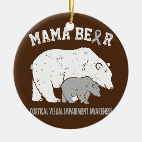 Cortical Visual Impairment Awareness Women Mom Ceramic Ornament