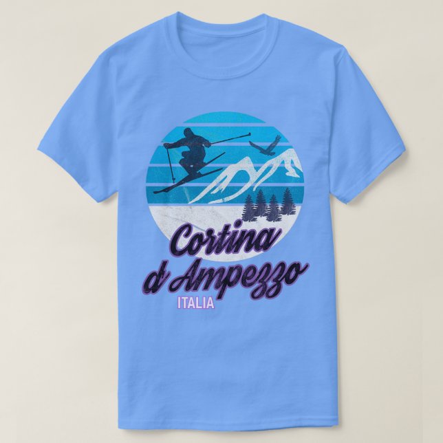 Cortina dAmpezzo Dolomiti Superski Italy Italia Sk T-Shirt (Design Front)