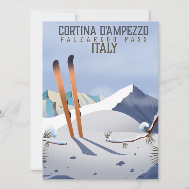 Cortina d'Ampezzo Italy Ski poster Art Print (Front)