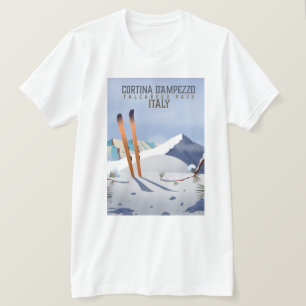 Cortina d'Ampezzo Italy Ski poster Art Print T-Shirt