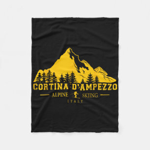 Cortina D'ampezzo Italy Ski Resort Alpine Skiing A Fleece Blanket
