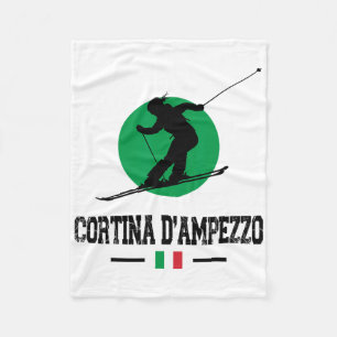 Cortina D'ampezzo Italy Ski Resort Alps Italian Sk Fleece Blanket