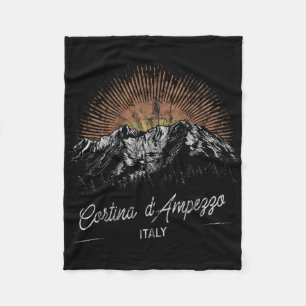 Cortina D'ampezzo Mountains Italy Hiking Outdoors Fleece Blanket
