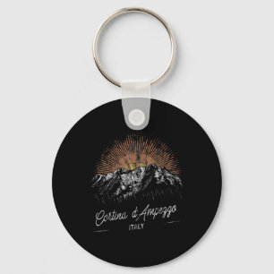 Cortina D'ampezzo Mountains Italy Hiking Outdoors  Keychain