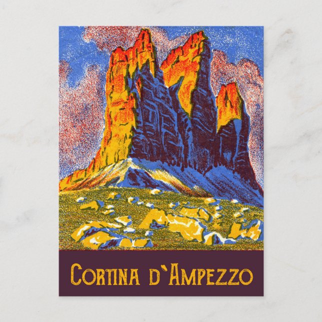 Cortina d'Ampezzo Mountains, Italy Postcard (Front)