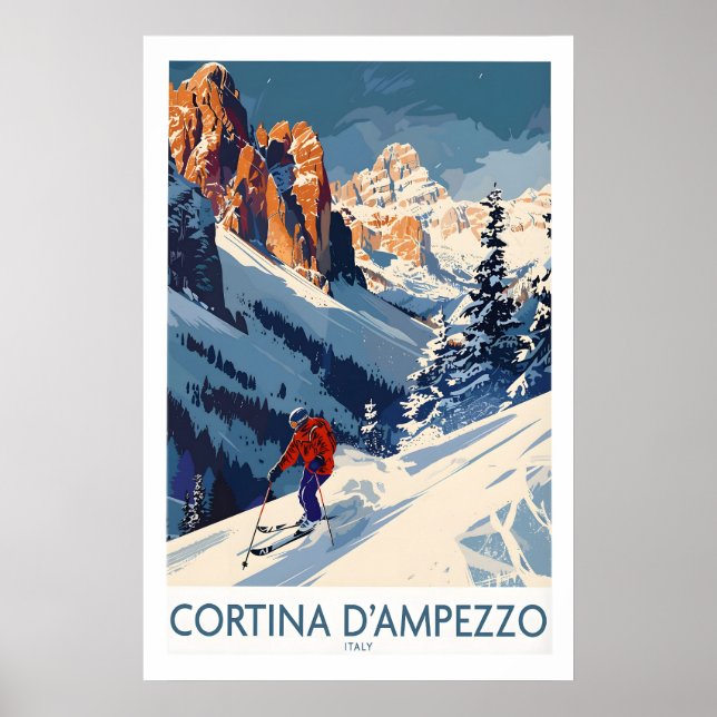 Cortina dampezzo Ski Print - Italy 1 (Front)