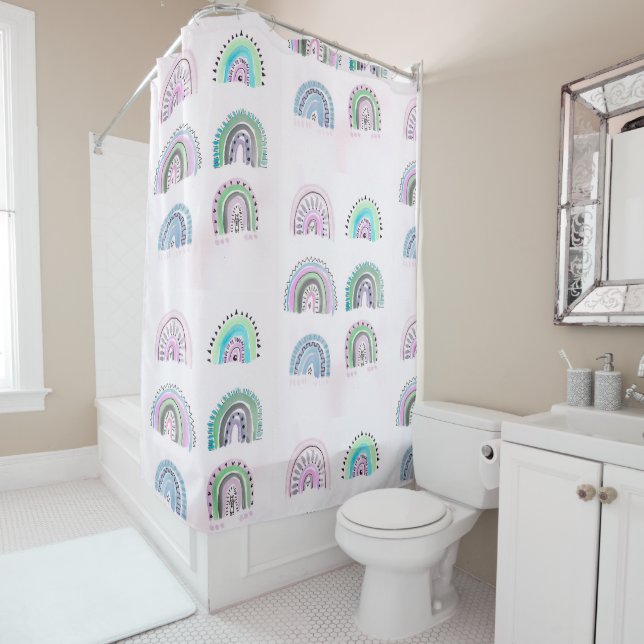 Cortina de Baño Escandinava Arcoíris Shower Curtain (In Situ)