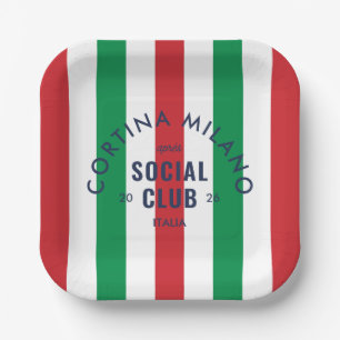 Cortina Milano Apres Social Club Italia Party Paper Plates