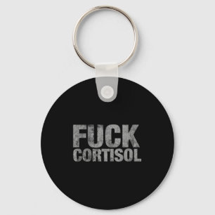Cortisol spike meme health anti stress awareness keychain