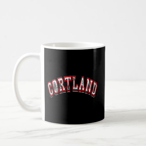 Cortland New York Varsity Style Crown City Coffee Mug