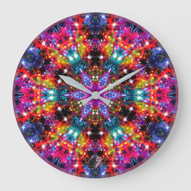 Coruscation Stellar Kaleid Large Clock (Front)