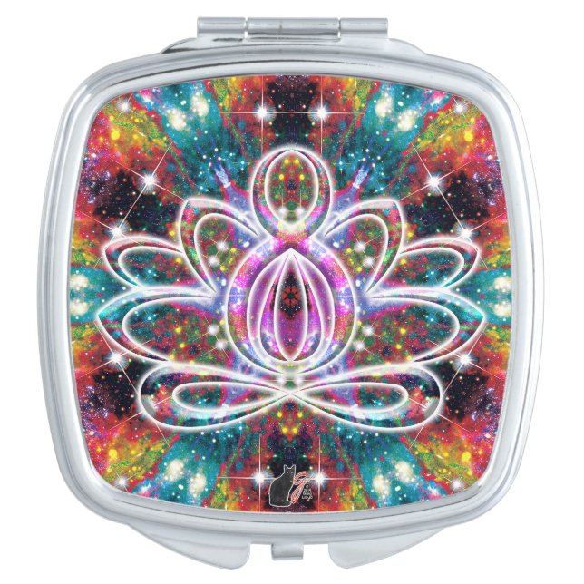 Coruscation Zen Lotus  Compact Mirror (Front)
