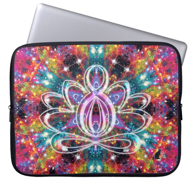 Coruscation Zen Lotus Laptop Sleeve (Front)