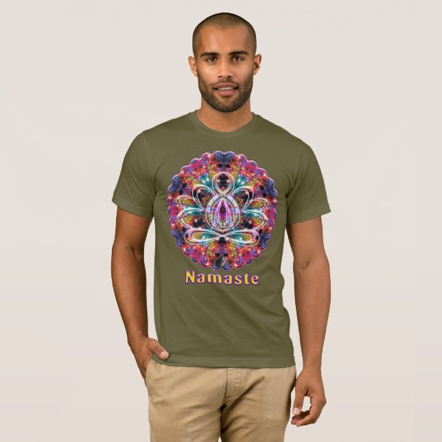 Coruscation Zen Lotus Namaste T-Shirt (Front Full)