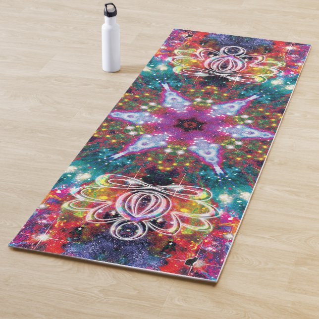 Coruscation Zen Lotus Star Kaleid Yoga Mat (In Situ)