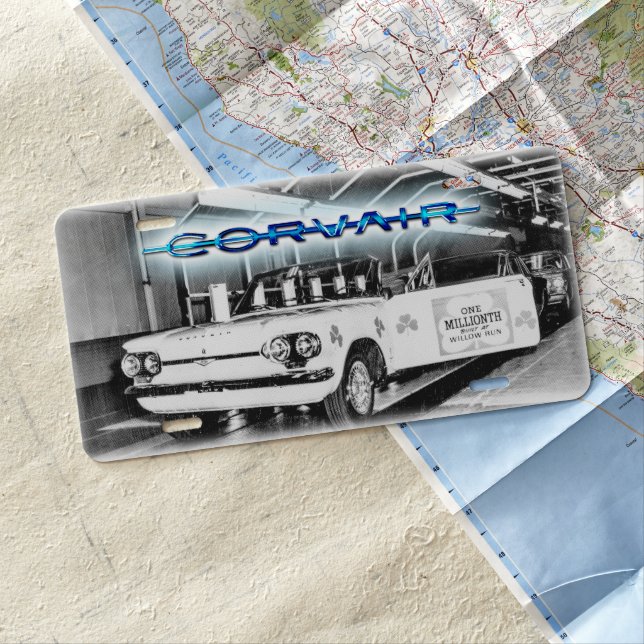 Corvair at Willow Run License Plate (In Situ)