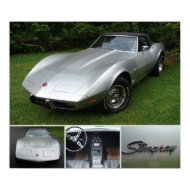 corvette 1975 convertibale print