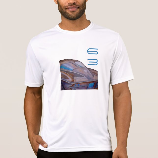 "Corvette 63" Men's Fitted Crew Neck T-Shirt (Front)
