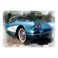 Corvette Art Print print