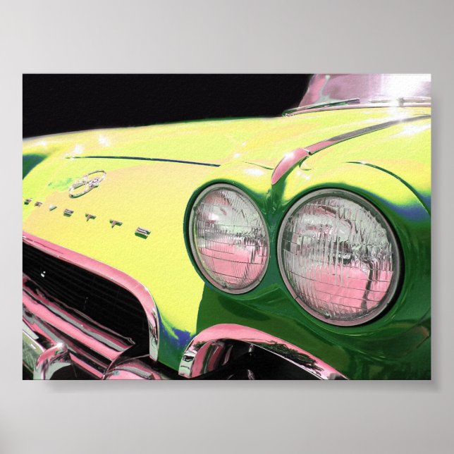 Corvette. "Beautiful print for your wall." (Front)