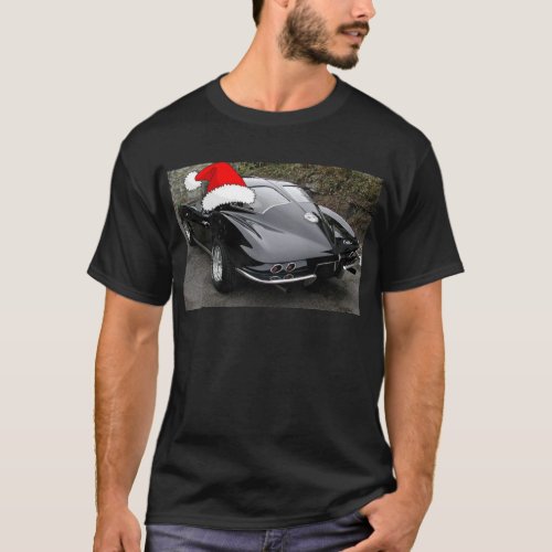 Corvette Black Split WindowChristmas T_Shirt
