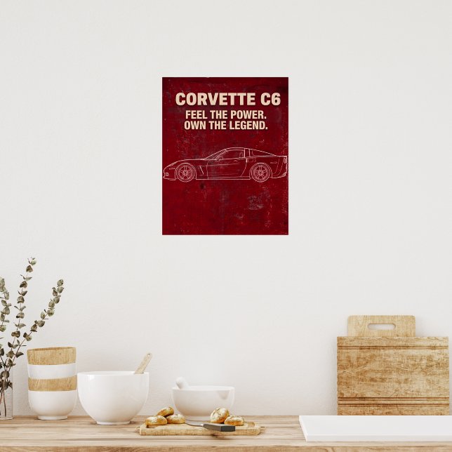 ​Corvette C6 Vintage Poster (Kitchen)