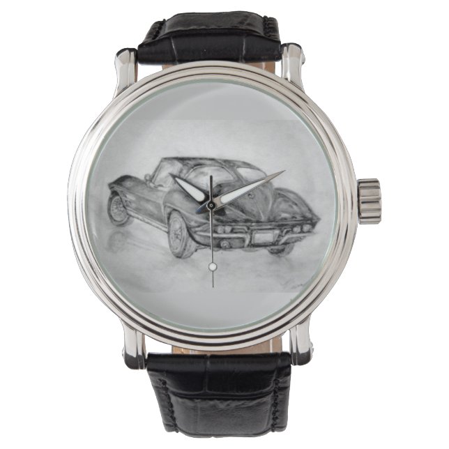 corvette,corvettes,classic,classic car,vintage watch (Front)