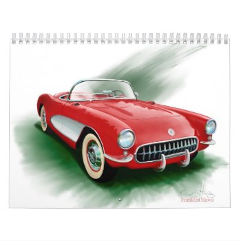 Corvette Custom Printed Calendar by buyfranklinsart at Zazzle
