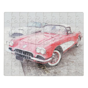 Corvette Digital Painting Jigsaw Puzzle