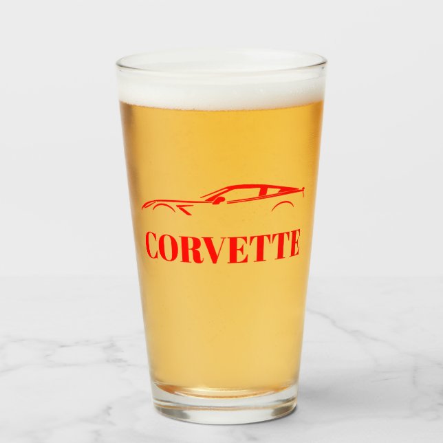 Corvette Drinking Glass (Front Filled)