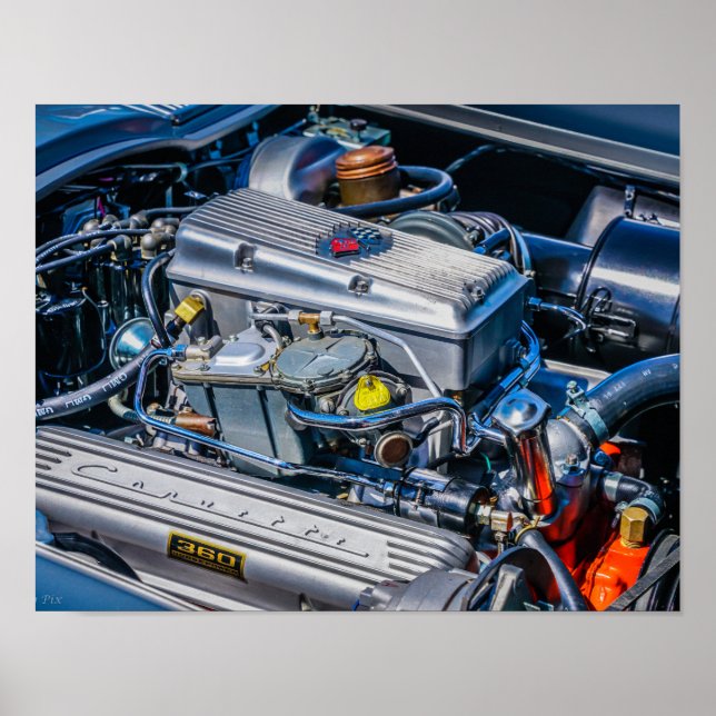 Corvette Fuel Injected Engine Poster (Front)