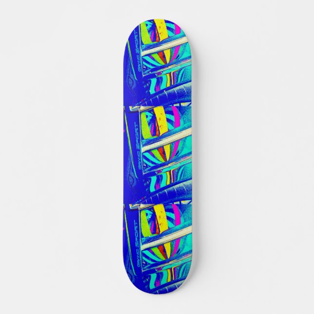Corvette Grand Sport Beachball Reflection Skateboard (Front)