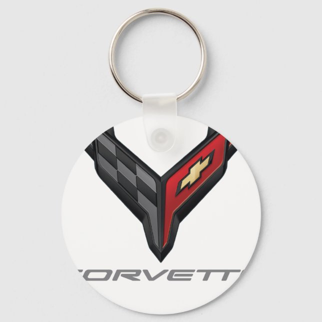 corvette logo 3 keychain (Front)