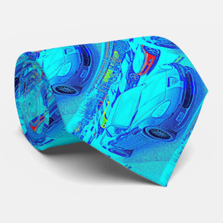 Corvette on a Chevy dealer's lot Neck Tie