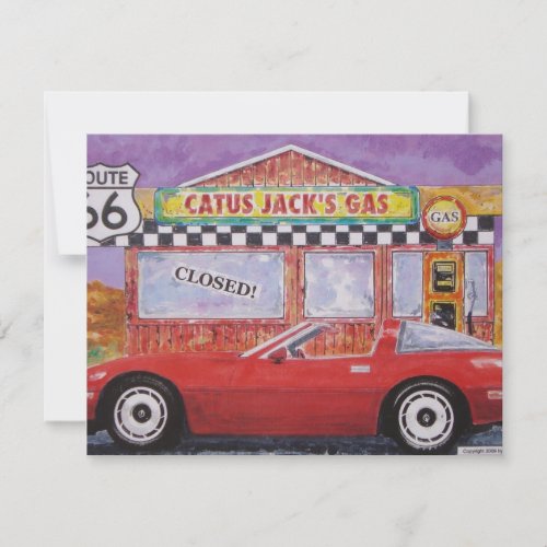 corvette paintings 005 personalized announcement